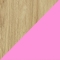 Pracovní stůl Mobius, 110 x 55 x 38 cm Hikora / růžová
