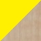 Pohovka Spike II - rozbaleno Žlutá / přírodní dřevo